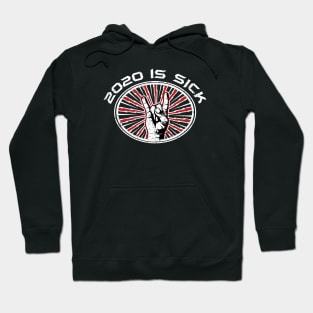 2020 is Sick Mask - CIVID-19 - Red and White Hoodie